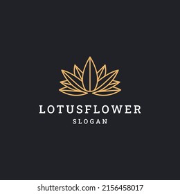 Lotus flower logo icon flat design template 