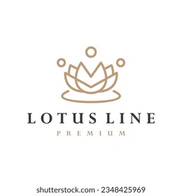 Lotus flower logo. Lotus icon template design vector on white background