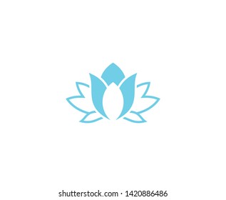 Lotus flower logo icon vector 
