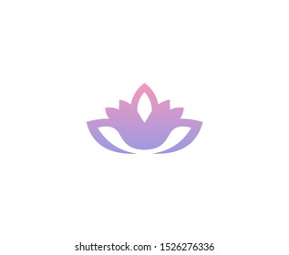 Lotus flower logo icon vector 