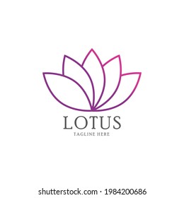 lotus flower logo icon vector template.