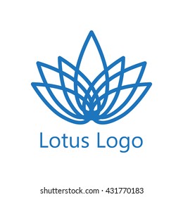 Lotus flower logo icon. Vector illustration.