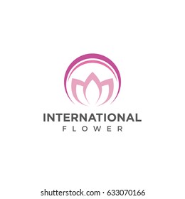 lotus flower logo icon vector template