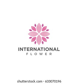 lotus flower logo icon vector template