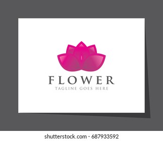 lotus flower logo icon vector template