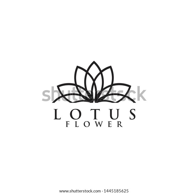 Lotus Flower Logo Inspiration Vector Template Stock Vector