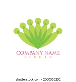 Lotus flower logo and symbol vector