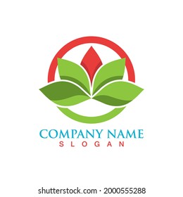 Lotus flower logo and symbol vector