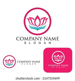Logotipo De Flor De Lotus Y Vector De Símbolo 