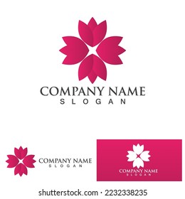 Lotus flower logo and symbol vector