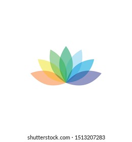 Lotus Flower Logo Template . Beauty Vector Lotus flowers design logo Template icon - Vector