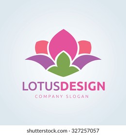 Lotus flower Logo template for Beauty and Cosmetic brand identity