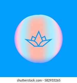   lotus flower logo template sign.
