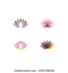 Lotus flower logo Template Vector 