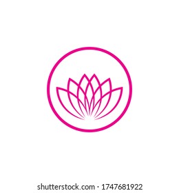 Vector de plantilla de logotipo de flor de Lotus 