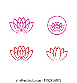 Lotus floral logo Vorlage Vektorgrafik 