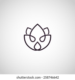 lotus flower logo vector