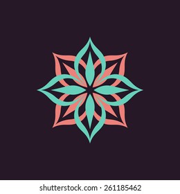 lotus flower logo vector