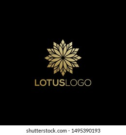 Lotus flower logo vector design