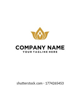 Lotus flower logo vector design