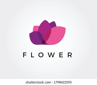 Lotus flower logo vector design