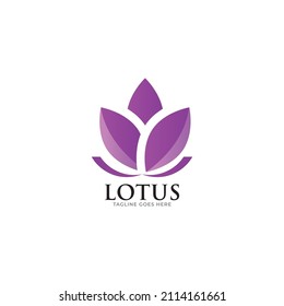 Lotus flower logo vector design.