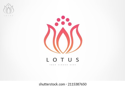 Lotus flower logo vector design