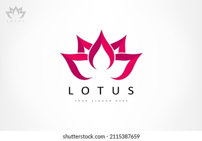 Lotus flower logo vector design