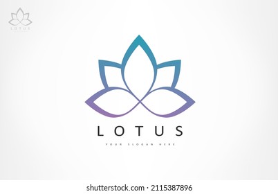 Lotus flower logo vector design