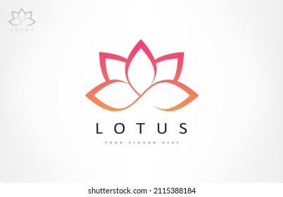 Lotus flower logo vector design