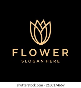 Lotus flower logo vector design, beauty logo, salon logo, beauty spa logo vector