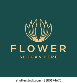Lotus flower logo vector design, beauty logo, salon logo, beauty spa logo vector