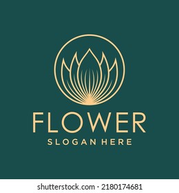 Lotus flower logo vector design, beauty logo, salon logo, beauty spa logo vector
