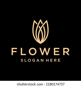 Lotus flower logo vector design, beauty logo, salon logo, beauty spa logo vector