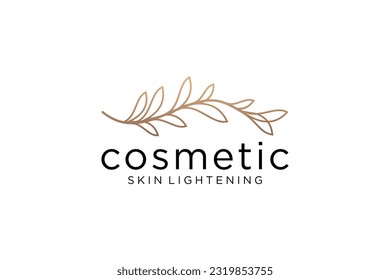 Logo de la flor de Lotus. Plantilla de diseño de vectores de iconos de loto sobre fondo blanco en estilo plano y contorno con dorado para eco, belleza, spa, yoga, compañías médicas