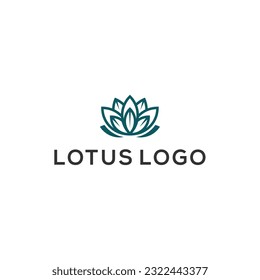 Lotus flower logo vector design template	