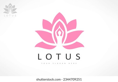 Lotus flower logo vector design