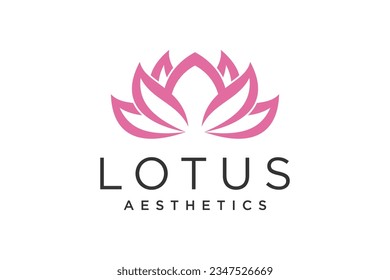 Lotus flower logo. Vector design template of lotus icons