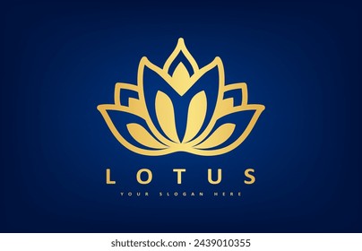 Lotus flower logo vector design