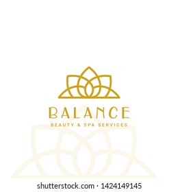 Lotus Flor Logo, Ícone de vetor, Ouro símbolo isolado elegante