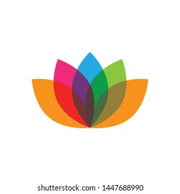 lotus flower logo vector icon design 