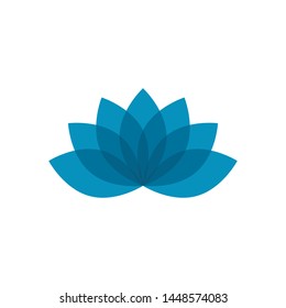 lotus flower logo vector icon design 