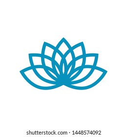 lotus flower logo vector icon design 