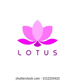 lotus flower logo in vector illustration