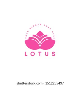 lotus flower logo in vector illustration
