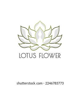 Lotus Flower Logo vector illustration