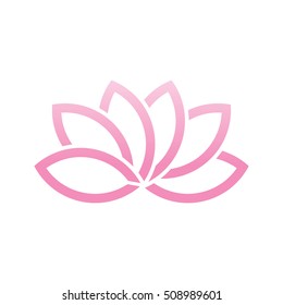 Lotus Flower Logo. Vector Illustration