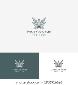 lotus flower logo vector image