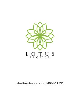 Lotus flower logo vector template