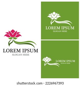 Lotus Flower Logo Vector Template illustration